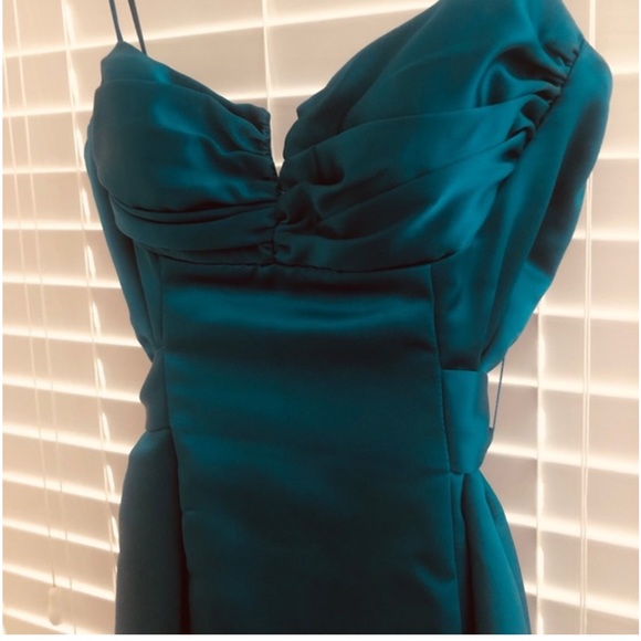 Laundry by Shelli Segal Teal Gown with Strong Boning - Picture 7 of 14